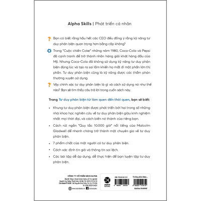 Tư Duy Phản Biện Từ Làm Quen Đến Thói Quen (*** Sách Bản Quyền ***)