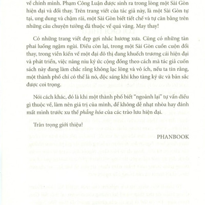 Sài Gòn Ngoảnh Lại Trăm Năm (Hồi Ức, Sưu Khảo, Ghi Chép Về Văn Hóa Sài Gòn)