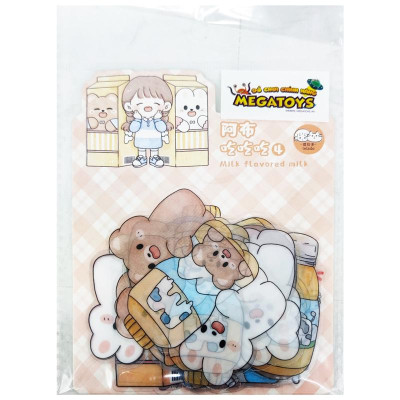 Bộ 40 Sticker Cô Gái Abu Chi Chi Và Đồ Uống - Telado MSTZ-22/4-7 (Mẫu Màu Giao Ngẫu Nhiên)