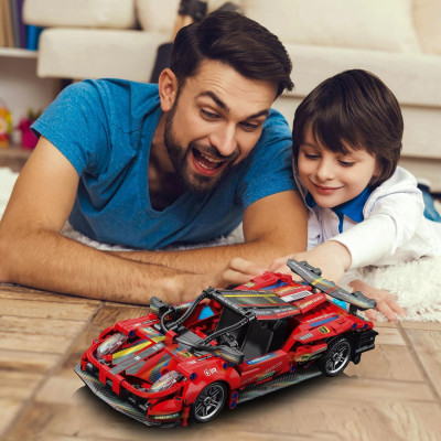 Đồ Chơi Lắp Ráp Xe Đua Chạy Đà Siêu Tốc Độ - Super Speed Pullback Racing Car - Toys&Joys 3307 (513 Mảnh Ghép)