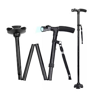 Gậy batoong đa năng (chống trượt, có đèn pin) phù hợp cho người cao tuổi