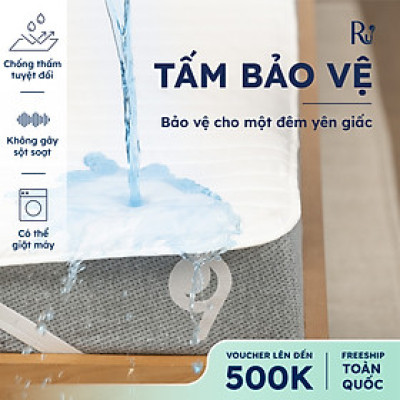 Tấm Bảo Vệ Nệm (Mattress Protector) Ru9 Chống Thấm Tuyệt Đối, Thông Thoáng - Mềm Mại | 6 Kích Thước | Nhiều Màu Sắc
