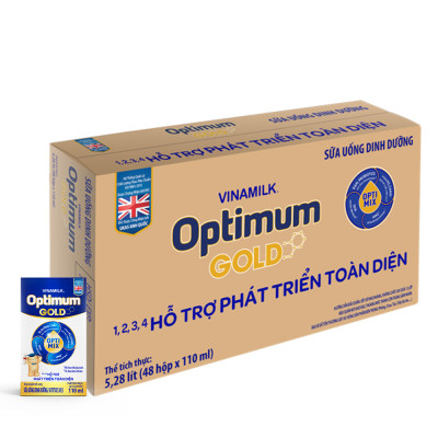 Thùng 48 Hộp Sữa Bột Pha Sẵn Vinamilk Optimum Gold 110ml