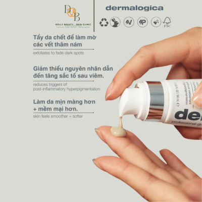POWERBRIGHT DARK SPOT PEEL cải thiện sắc tố, giúp sáng, mịn, đều màu da của Dermalogica