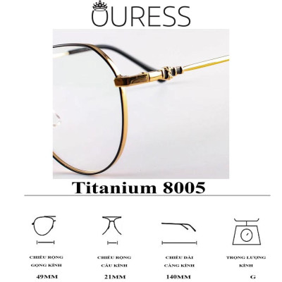 GỌNG KÍNH TITAN MMR (Titanium Memory) CHẤT LIỆU CAO CẤP SIÊU NHẸ SIÊU BỀN – 8005