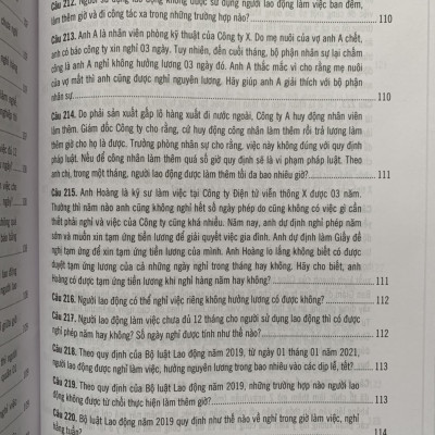 500 Câu Hỏi Và Tình Huống Giải Quyết Các Vướng Mắc, Tranh Chấp Lao Động Theo Bộ Luật Lao Động Năm 2019