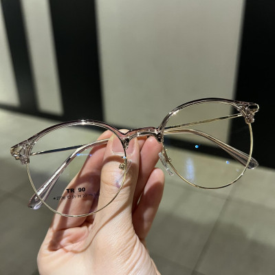 Kính Mắt tròn kim loại nhẹ thời trang Hàn Quốc 