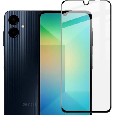 Kính cường lực cho Samsung Galaxy A06 Full màn hình viền đen độ cứng 9h, chống vỡ, chống xước, dán màn hình cao cấp - Hàng chính hãng