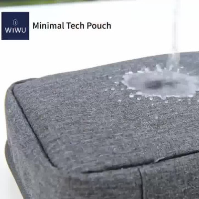 Túi đựng phụ kiện di động cho điện thoại / cho Macbook / Laptop hiệu WiWU Minimal Tech Pouch Travel In Style - chất liệu 600D Polyester cao cấp, ngăn chứa đồ rộng rãi, chống thấm nước - Hàng nhập khẩu
