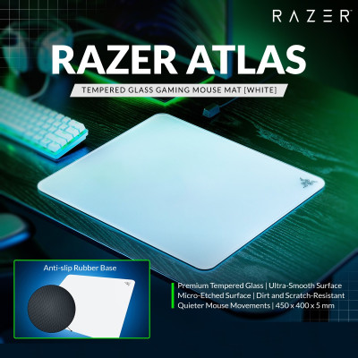 [Mới, hàng chính hãng] Bàn Di chuột kính cường lực Razer_Atlas