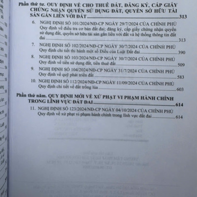 Sách Luật Đất Đai 2024 - Quy Định Mới Về Xử Phạt Vi Phạm Hành Chính Trong Lĩnh Vực Đất Đai (V2498D)