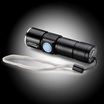 Đèn pin zoom mini siêu sáng đầu sạc USB - Chính hãng Henrysa