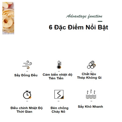 Máy sấy thực phẩm chuyên nghiệp dung tích 16.2 lít, 8 khay Thương hiệu Mỹ cao cấp Septree DBC-08A01 - Hàng Nhập Khẩu (BH 1 NĂM)