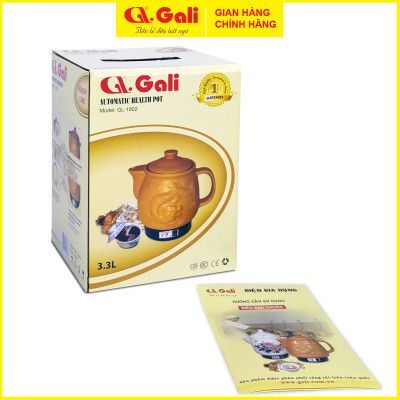 Ấm Sắc Thuốc Gali GL-1802 GL-1800 GL-1801 GL-1821 GL-1822 GL-1805 GL-1815. Dung tích 3,3L-4L, đa chức năng nấu các loại thuốc Bắc, Nam, Thảo Dược,... thân bằng gốm sứ cao cấp chịu nhiệt tốt. Bảo hành chính hãng. Siêu Sắc Thuốc, Ấm Nấu Thuốc