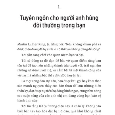 Tuyên Ngôn Của Người Anh Hùng Đời Thường - The Everyday Hero Manifesto - TRE