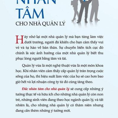 Đắc Nhân Tâm Cho Nhà Quản Lý (Tái Bản 2023)