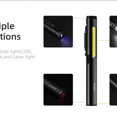 Đèn pin dạng bút cầm tay Superfire J01 nhỏ gọn,đa chức năng có thể sử dụng cho nhiều mục đích khác nhau