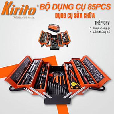 Thùng đồ nghề sửa chữa di động 85 Chi Tiết, sửa chữa xe chuyên dụng 85 chi tiết có hộp đựng đồ