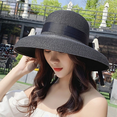 Nón rộng vành đi biển đẹp Mũ rộng vành đi biển Mũ cói đi biển rộng vành chống tia UV Panama thời trang Hàn Quốc dona21040810