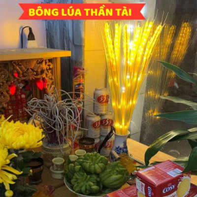 Bó 10 Bông Lúa Đèn Led Bông Lúa Vàng Tài Lộc, Trang Trí Ban Thờ, Ban Thần Tài, Trang Trí Sân Vườn - HÀNG CHÍNH HÃNG MINIIN