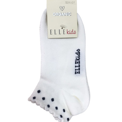 Set 2 đôi tất học sinh cổ ngắn ORGANIC dành cho trẻ từ 12-15 tuổi thương hiệu ELLE EK98 LOC2