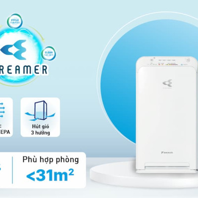 Máy lọc không khí Daikin MC40UVM6-7 - Diện tích 30m2, ion Plasma, Lọc bụi mịn PM 2.5, khử mùi - Hàng chính hãng