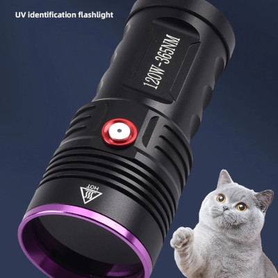 Đèn pin sạc cầm tay tia cực tím (UV) cao cấp Terino D6000-UV (365nm, 120W)- Hàng chính hãng