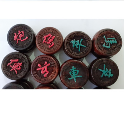 Cờ tướng gỗ trắc khắc lazser chữ trên mặt quân 3,7cm