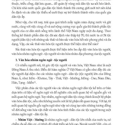 Tộc Người Và Văn Hóa Việt Nam (Tái bản 2025)