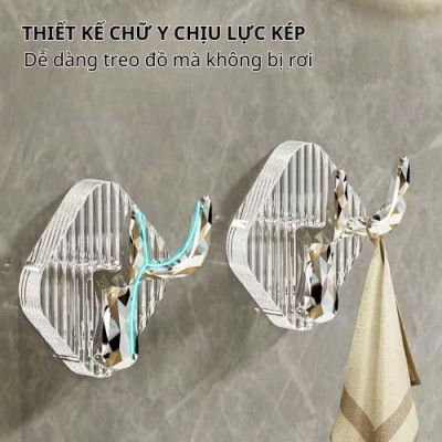 Set 4 Miếng Móc Treo Sừng Hươu Cao Cấp, Chịu Lực 10kg, Móc Hút Chân Không Tiện Lợi - HÀNG CHÍNH HÃNG MINIIN