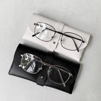 Kính Giả Cận, Gọng Kính Cận Nam Nữ Mắt Vuông Kim Loại Cao Cấp