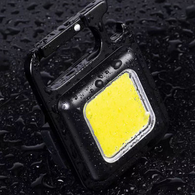 Đèn Led Mini Móc Khóa Đèn Cầm Tay Nhỏ Siêu Sáng đa chức năng có pin sạc USB C chống nước có nam châm từ tính - Hàng Chính Hãng