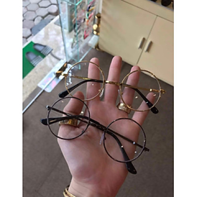 Gọng Kính Cận, Gọng Kính Mắt Tròn nhỏ ngố kim loại