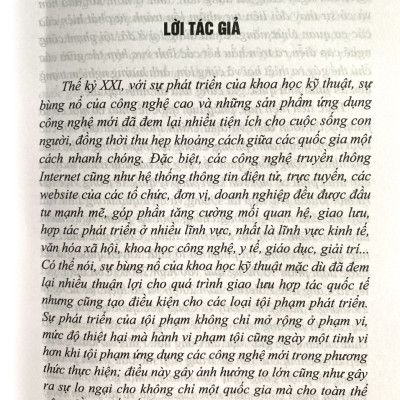 Sách- Pháp luật quốc tế trong hợp túc đấu tranh phòng, chống tội phạm công nghệ cao và những vấn đề đặt ra đối với Việt Nam