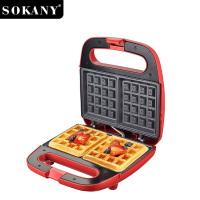 Máy nướng ép bánh SOKANY công suất lớn 750W tích hợp 2 mặt chống dính teflon giúp bánh chín nhanh chóng vô cùng tiện ích - HÀNG CHÍNH HÃNG