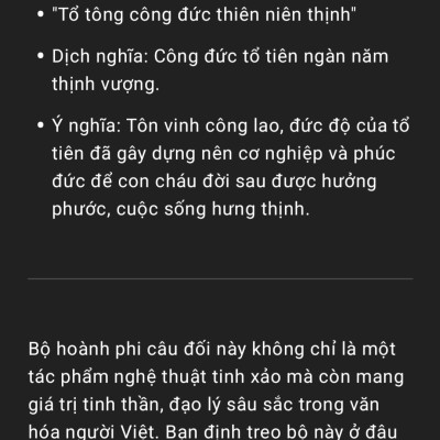 Bộ hoành phi câu đối bằng gỗ hương sơn pu giả cổ đẹp long lanh 