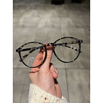 Kính mắt tròn to nam nữ thời trang + tặng phụ kiện hộp đựng khăn lau
