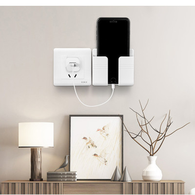 Kệ đựng remote - sạc điện thoại điều khiến dán tường - chất liệu nhựa cáo cấp - màu sắc sinh động (Giao Hàng Màu Ngẫu Nhiên)