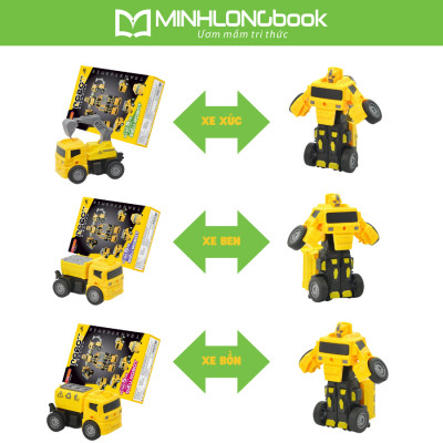 Đồ Chơi DUKA: Robot Biến Hình – Xe Cẩu/Xe Xúc/Xe Bồn/Xe Ben/Xe Trộn Bê Tông
