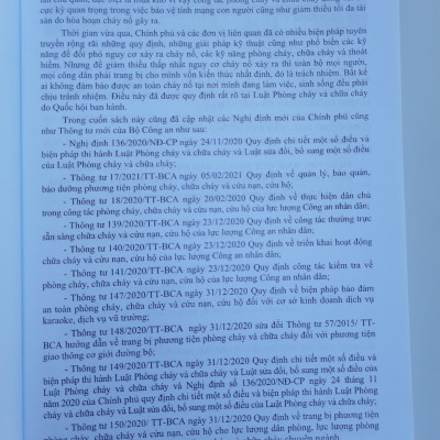 KỸ NĂNG PHÒNG CHÁY CHỮA CHÁY THOÁT HIỂM - QUY ĐỊNH PHÁP LUẬT VỀ PHÒNG CHÁY CHỮA CHÁY CỨU NẠN CỨU HỘ TRONG CƠ QUAN, ĐƠN VỊ HÀNH CHÍNH SỰ NGHIỆP, DOANH NGHIỆP VÀ HỘ GIA ĐÌNH