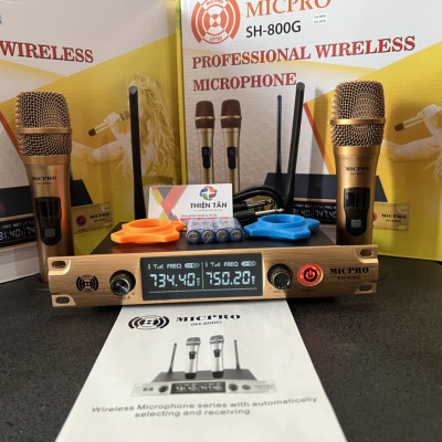 Micro Không Dây SH800G - Karaoke Gia Đình  - Sóng UHF - Âm thanh chuẩn - Hàng Chính Hãng
