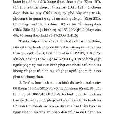 Các Nghị Quyết Của Hội Đồng Thẩm Phán Tòa Án Nhân Dân Tối Cao Hướng Dẫn Thi Hành Bộ Luật Hình Sự Hiện Hành