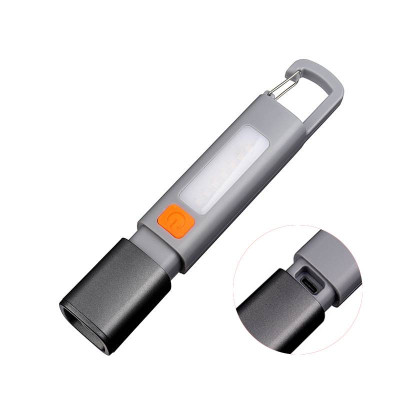 Đèn pin sạc LED, Lumens cao, Đèn Pin Sạc đèn pin sạc USB có thể phóng to, 3 chế độ với đèn làm việc COB, đèn pin để cắm trại nhỏ