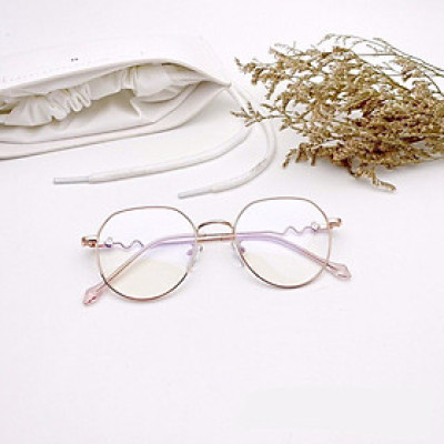 Kính Mắt Hàn Quốc Kim Loại Phong Cách Vintage Thời Trang 