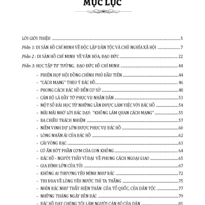 Hồ Chí Minh Gương Sáng Cho Muôn Đời - Di Sản Cho Muôn Đời Sau 