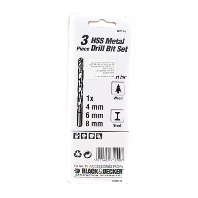 Bộ 3 Mũi khoan sắt HSS A8031G