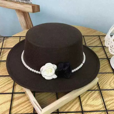 Nón cao bồi vành bằng mũ rộng vành nỉ dạ phối 2 hoa đen trắng đai ngọc trai nhân tạo thời trang Hàn Quốc Nón đi biển mũ vành nhỏ thoáng mát thời trang du lịch dã ngoại #mudibien #muphot #noncaoboi #nonrongvanh #noncaoboi