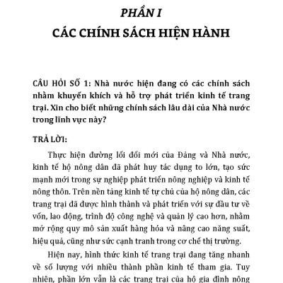 Nông Nghiệp Xanh Và Sạch - Những Điều Cần Biết Về Chinh Sách Nông Nghiệp Và Phát Triển Nông Thôn