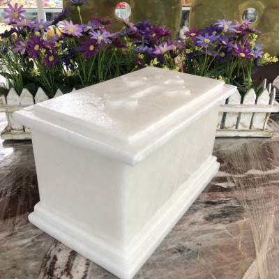 Hủ đưng tro cốt thiên chúa giáo đá cẩm thạch trắng
