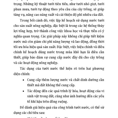 Nông Nghiệp Xanh Và Sạch - Kỹ Thuật Tưới Trong Nông Nghiệp Xanh